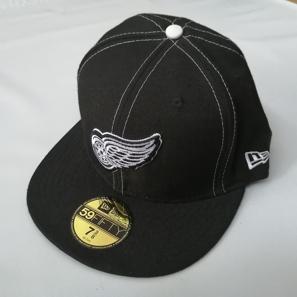 Detroit Red Wings Y2K Black New Era Hat 7 3/8